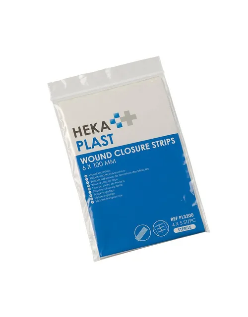 Hekaplast hechtstrips 6 x 100 mm (20 stuks) 4 vel à 5 strips